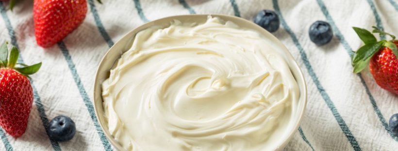 Mascarpone pouvant être utilisé pour diverses recettes