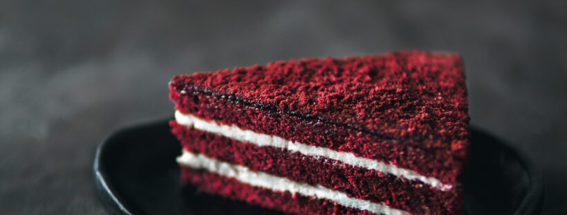 Red velvet cake qui a l'air délicieux !