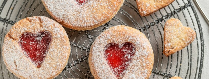 Biscuits en forme de cœur pour la Saint Valentin
