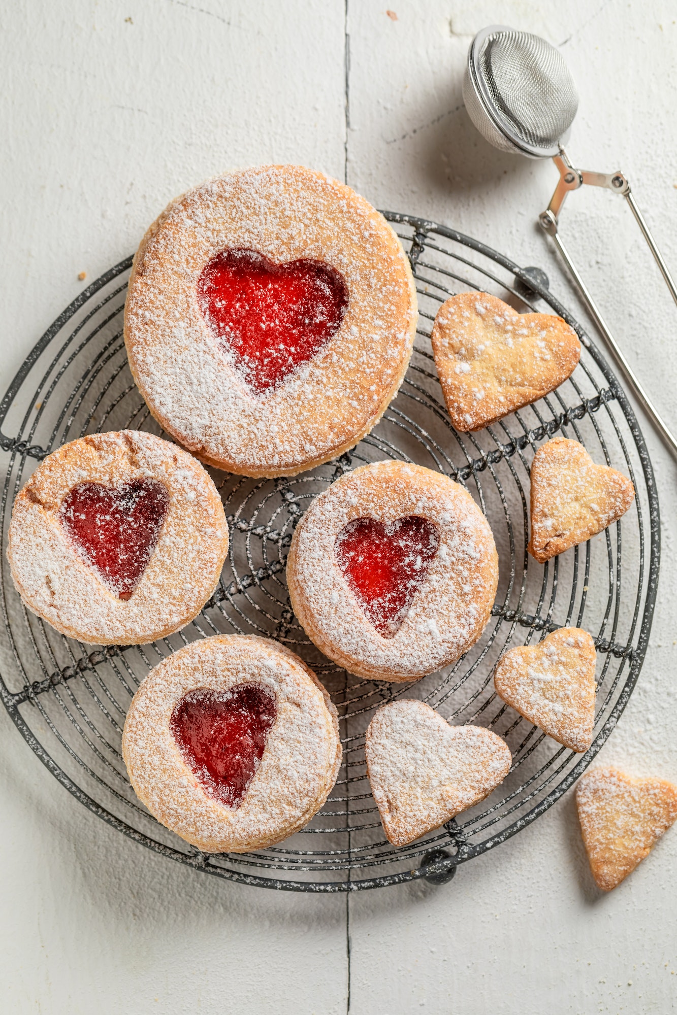 Biscuits en forme de cœur pour la Saint Valentin